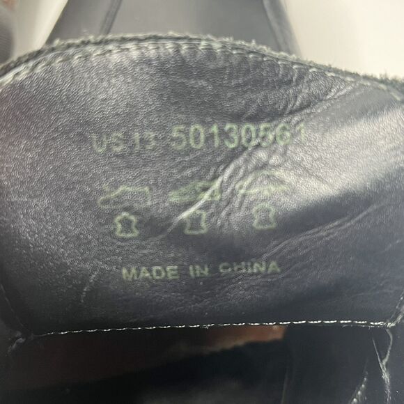 Hugo Boss  Black Leather Almond Toe Derby Dress Shoes Mens Size 13 PLS READ main image 6